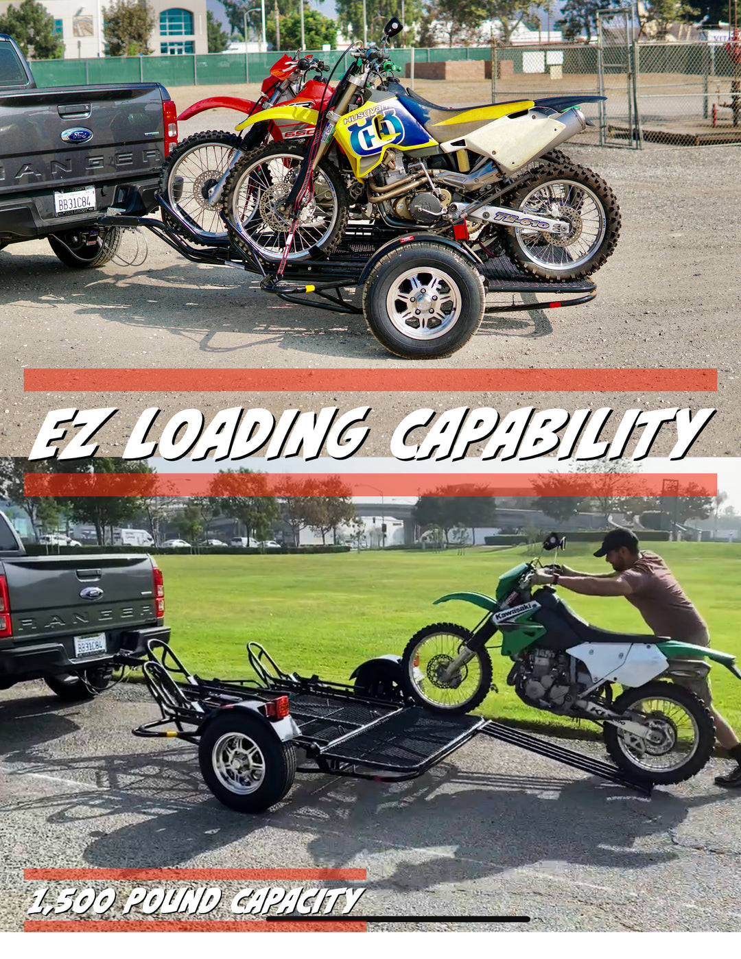 Dirt Bike Trailer, Scooter & Sport Bike Stand Up Trailer kit