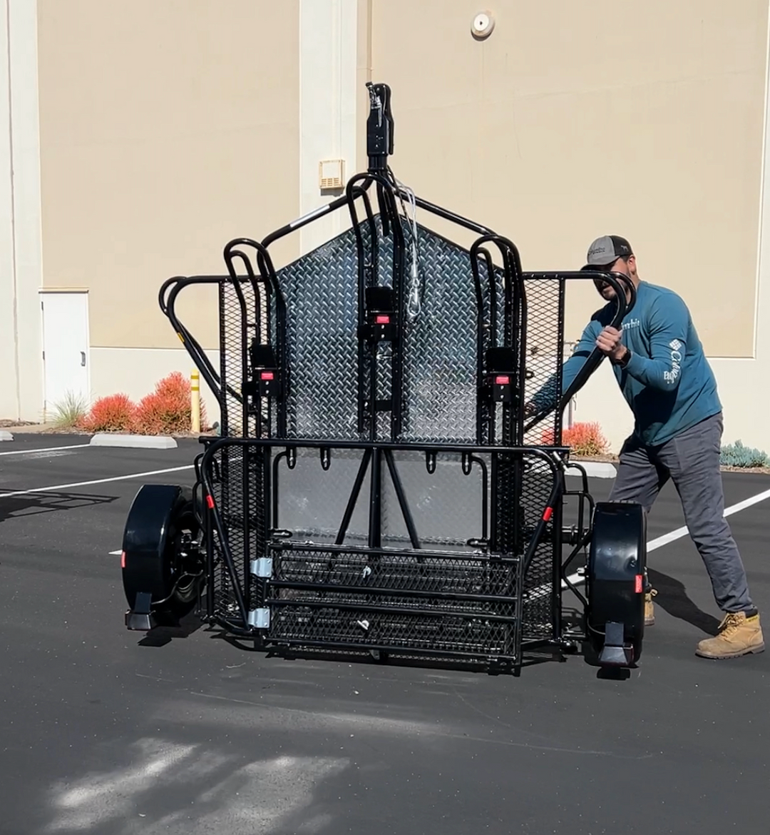 Motorcycle Trailer - 2024 Motorcycle trailer image design by tow smart trailers  stand up motorcycle