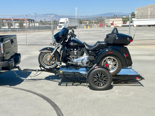 Heavy-Duty Trike Trailer with Full-Width Ride-Up Ramps