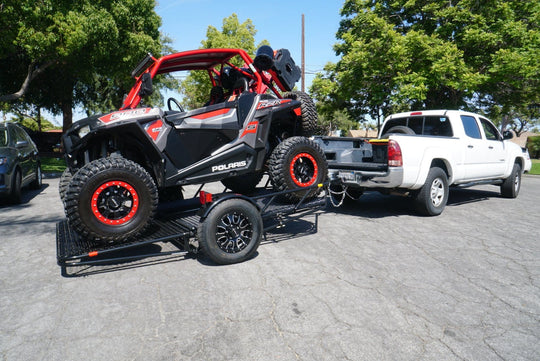 Fold up Side By Side RZR trailer fold and store away easy