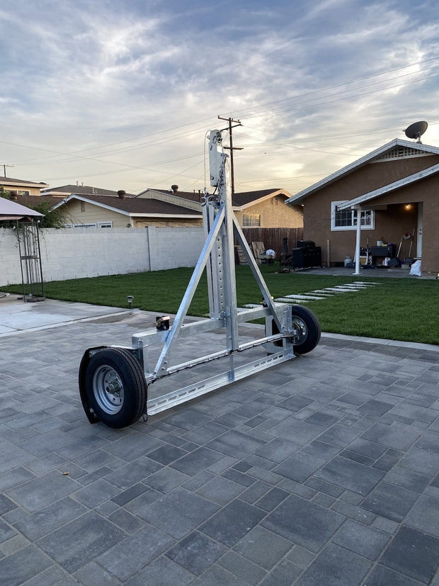 Tow Dolly Standing vertical - Ready to use car dolly Surge brake tow dolly standing up 