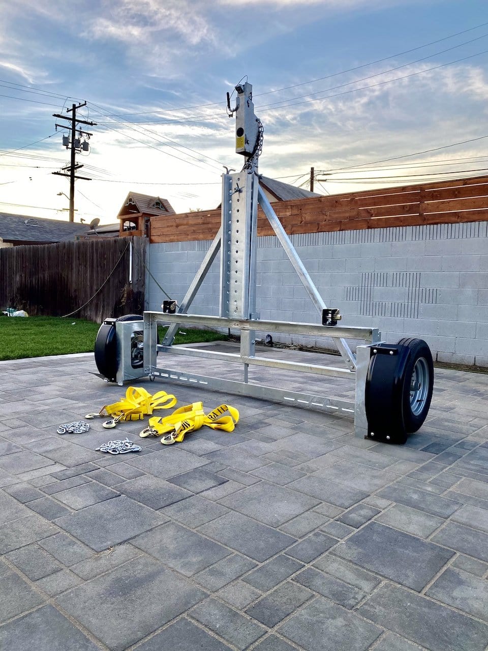 Stand up car tow dolly with surge brakes - Galvanized car dolly with surge brakes - heavy duty car tow dollies trailer demco kar kaddy ss trailer stand up ken don trailers for sale