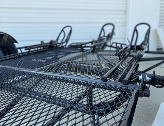 Three rail motorcycle trailer - Stand out up Motorcycle trailer