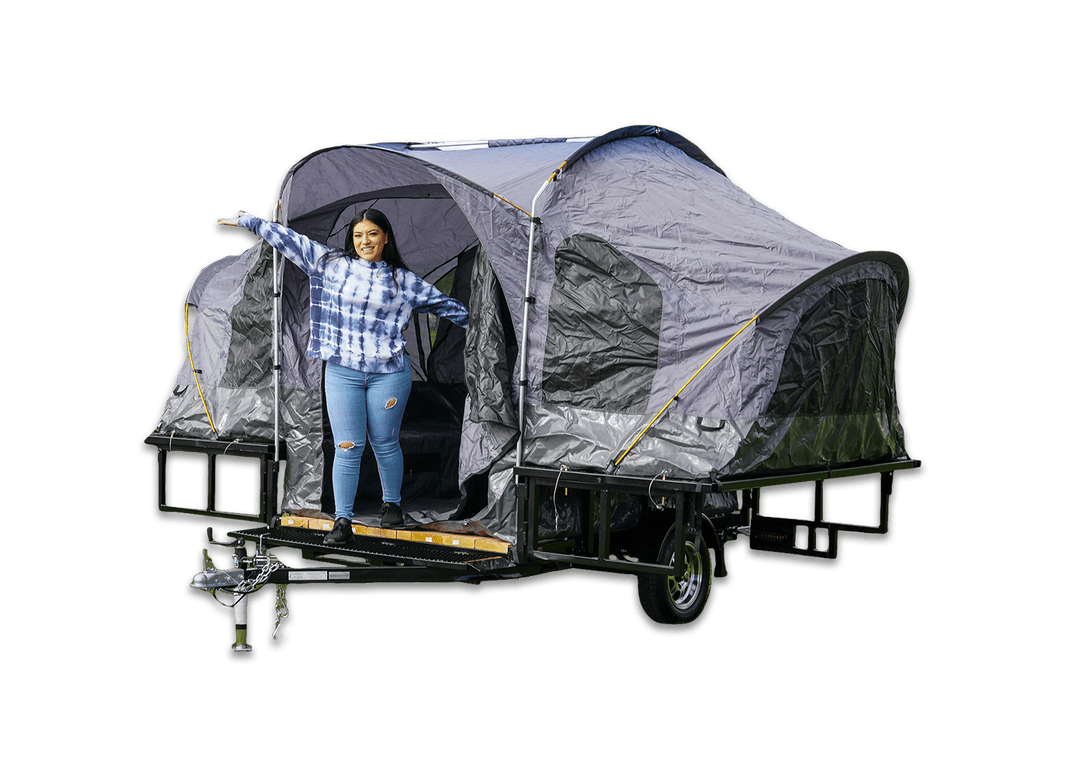 CAMPING pop up tent trailer , camping tent trailer foldable utility trailer karavan and elite trailer