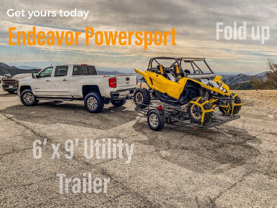 utv trailer 6x9 folding trailer - foldable utility trailer - 6x9 trailer - side by side trailer