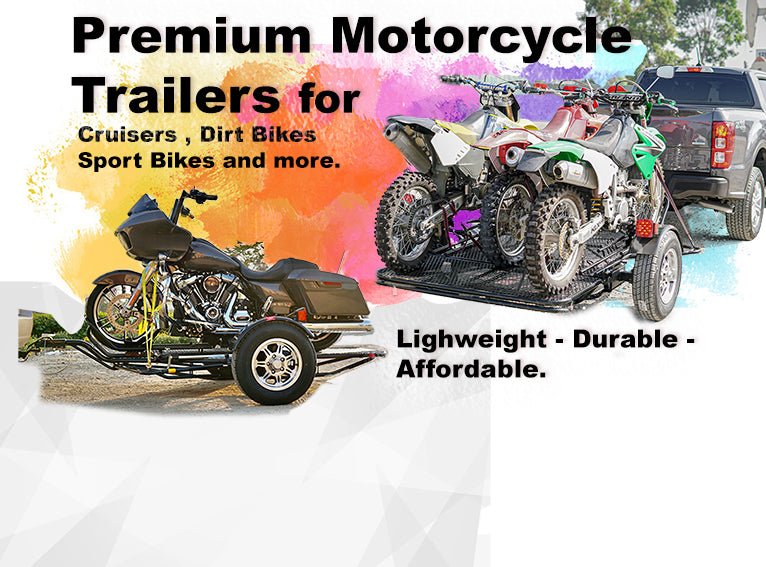 Stand UP Motorcycle Trailers | Tow motorcycle Trailer Stinger trailer folding trailer