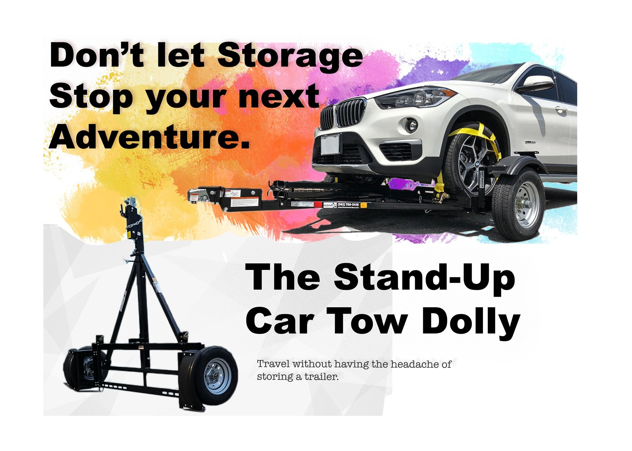 Stand up car tow dolly, The original standup car dolly, better than acme car dolly