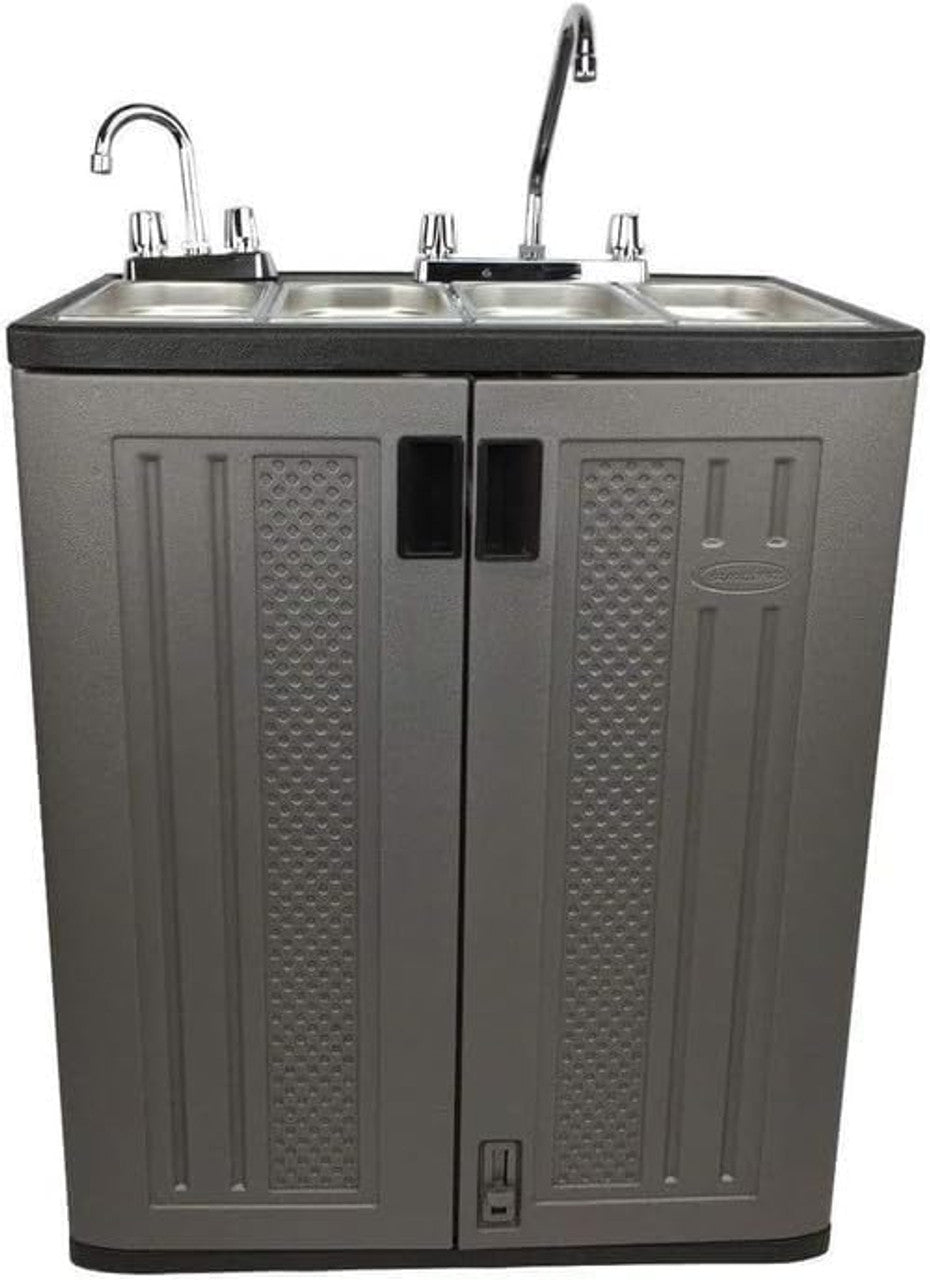 Mobile Concession Sink Portable Food Truck Trailer 4 Compartment Hand Wash Hot 35-0090