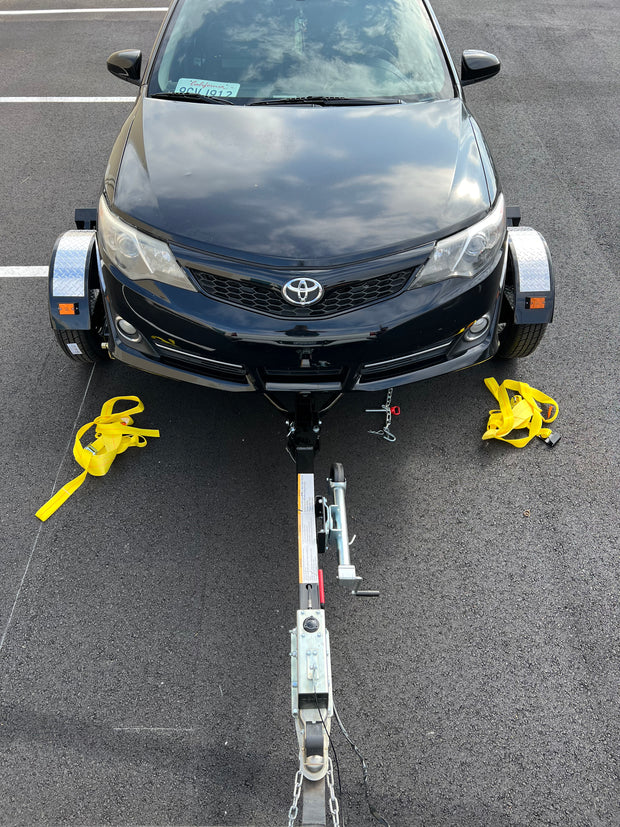 "Heavy-duty car tow dolly rivals traditional tow bars"