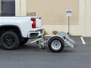 Side view of Car tow dolly folding ramps Car Tow Dolly inc 