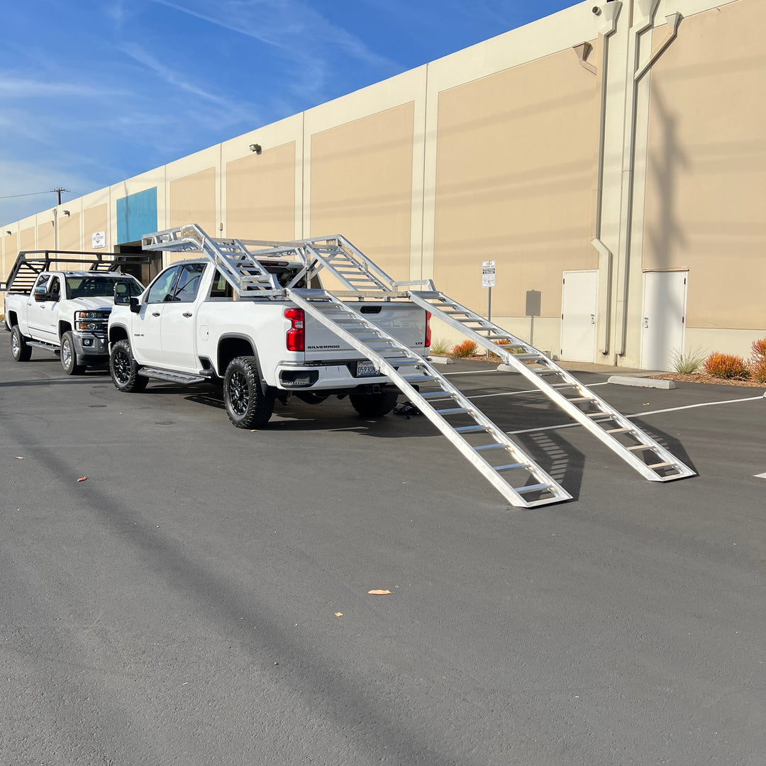 12’ Aluminum Bi-Fold UTV Ramps for Higher Trailer & Truck Bed Loading