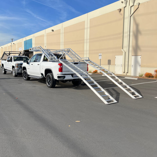 12’ Aluminum Bi-Fold UTV Ramps for Higher Trailer & Truck Bed Loading