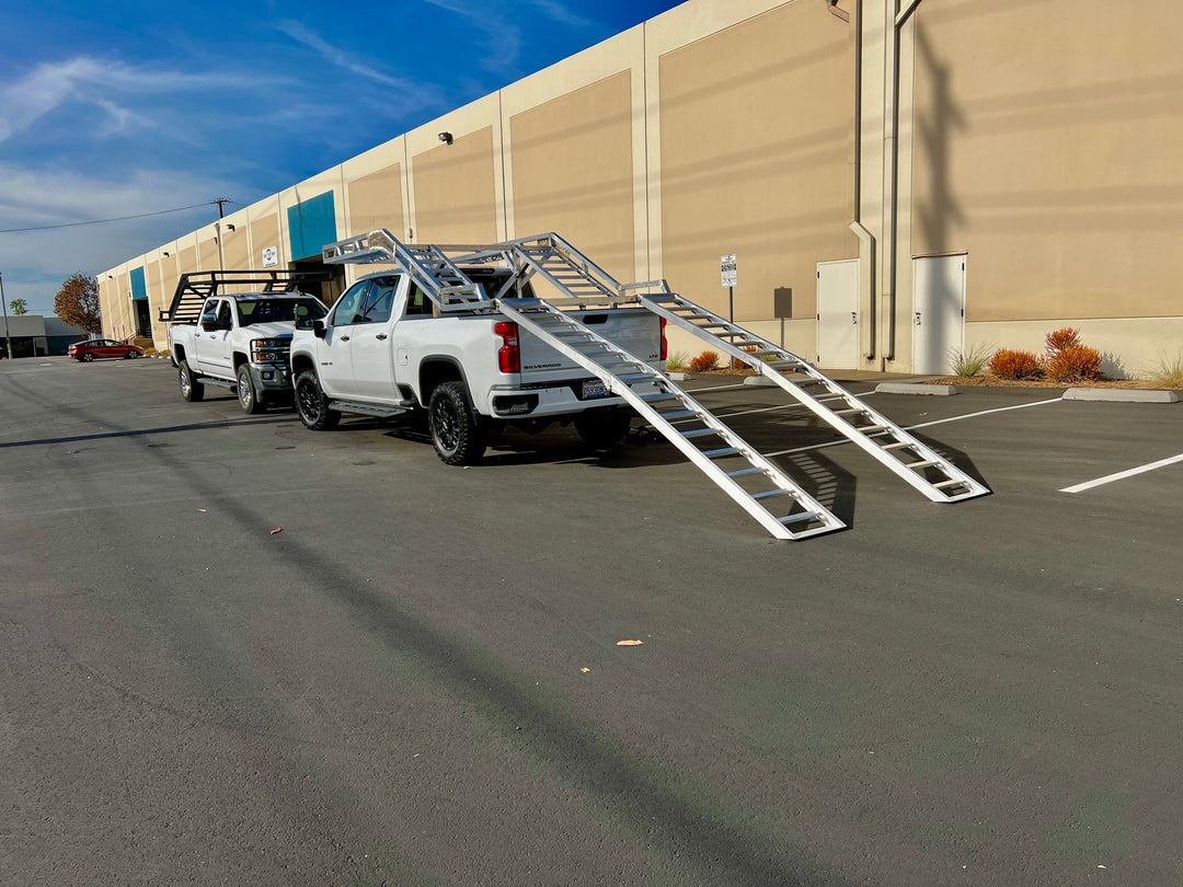 12’ Aluminum Bi-Fold UTV Ramps for Higher Trailer & Truck Bed Loading