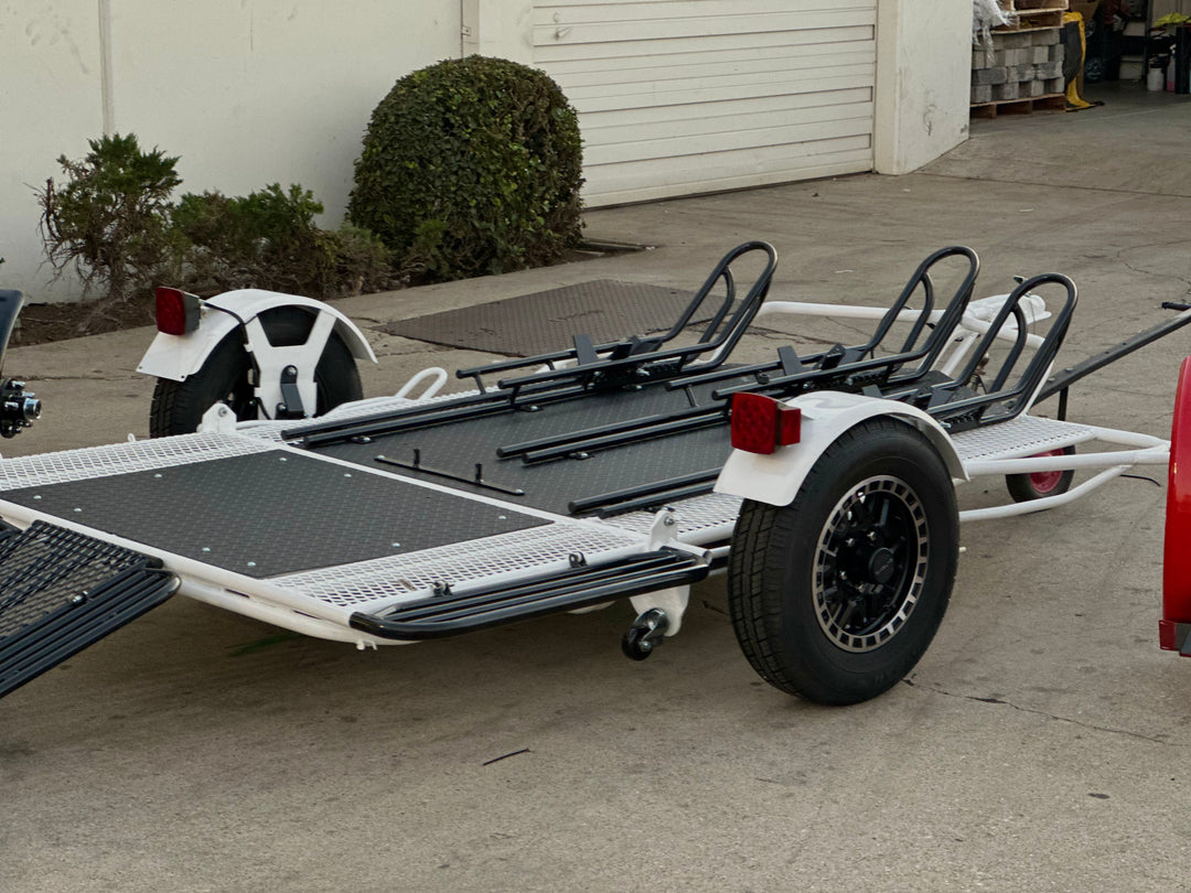 Trinity Mt3 Motorcycle trailer to white trinity mt3