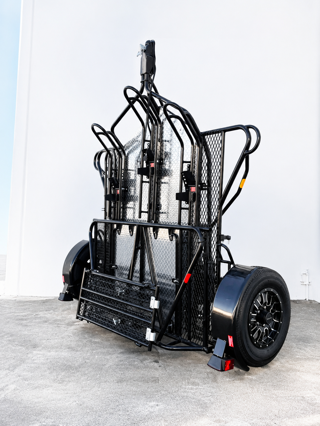Trinity MT3 three-rail motorcycle trailer