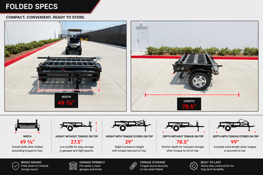 Compact Caddy Golf Cart Trailer