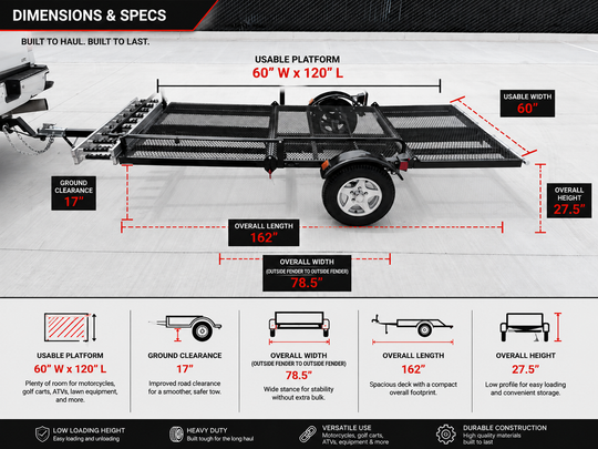 Compact Caddy Golf Cart Trailer