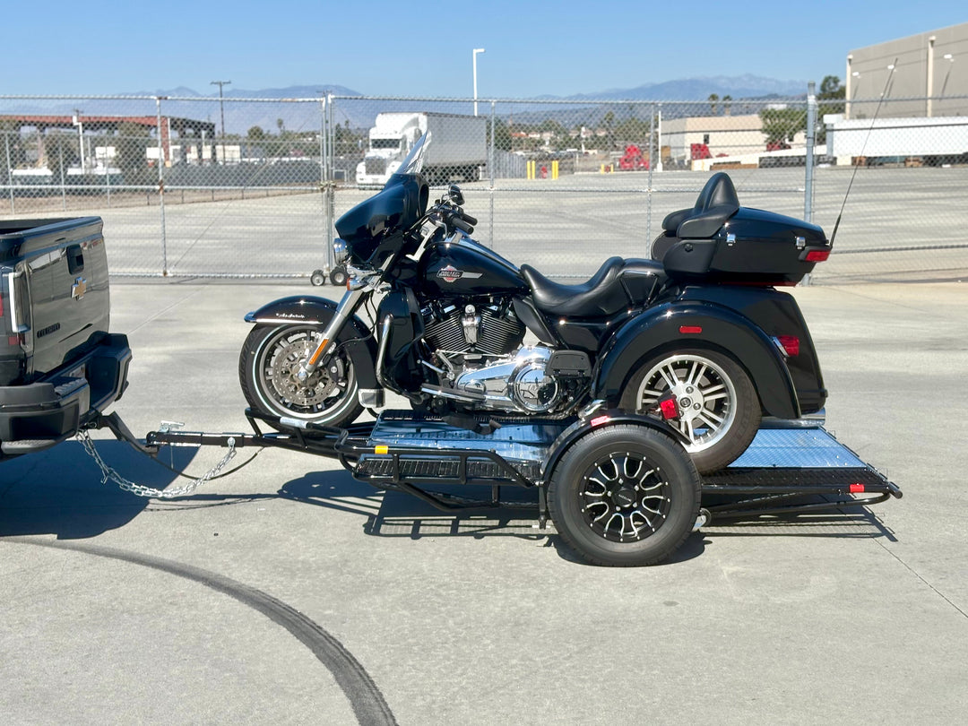 Heavy-Duty Trike Trailer with Full-Width Ride-Up Ramps
