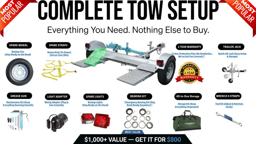 Galvanize Folding Car Tow Dolly