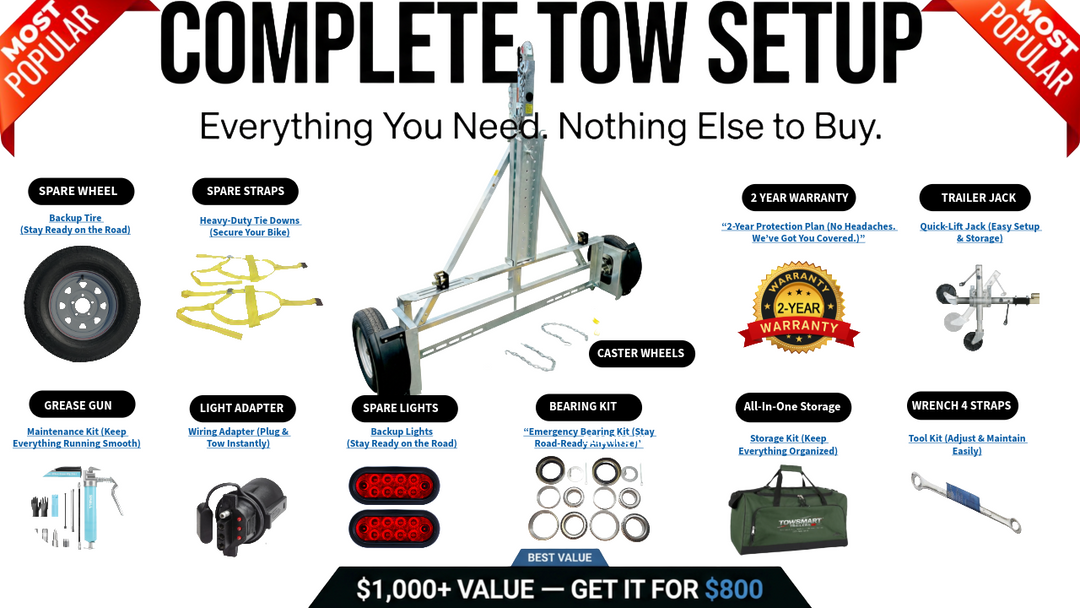 Galvanized Stand Up Car Tow Dolly