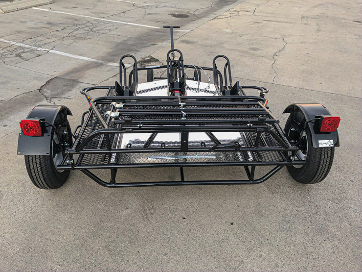 Premium Stand Up Motorcycle Trailer – Tow Smart Trailers