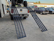 10' Bi Fold Ultra wide ramps. With saftey pin provides safe and aggressive traction while loading a side by side 
