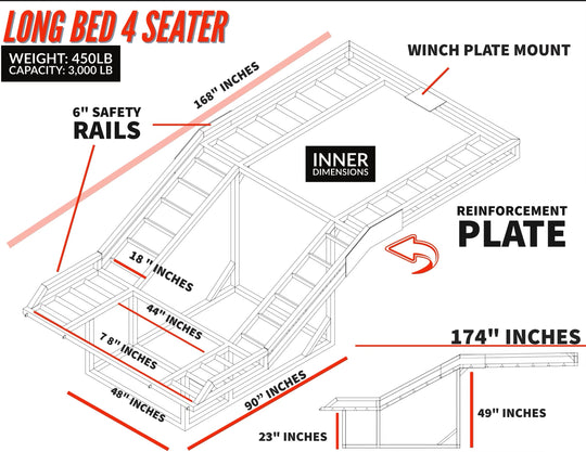 Long bed utv rack box with dimensions. Utv truck rack truck racks for truck beds