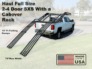 Side by side cab over truck rack for standard Chevrolet truck beds. Ford F150 and Ford Rapters SImilar to ramptek trailers 
