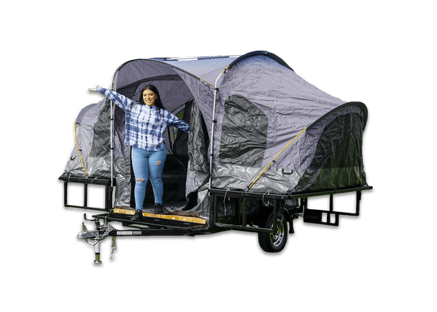 Utility trailer camper tent best sale