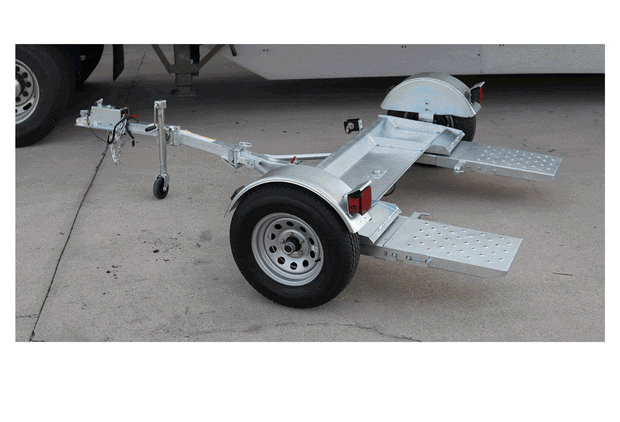 FOLDING STOW N TOW DOLLY - HAUL ANY VEHILCE EASY. FULLY GALVANIZE COLAPSABLE CAR TOW DOLLY FOLD UP TOW DOLLY WITH DEMCO BRAKES - KAR KADDY WITH DEMCO BRAKES 