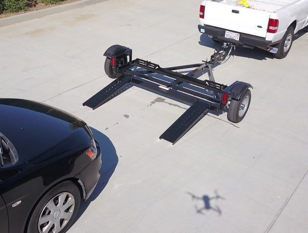Standup EZ haul Car Tow Dolly with Vehicle acme car tow dolly